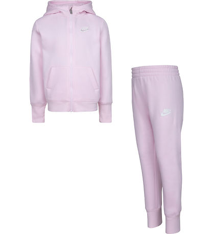 Nike Sweat Set - Cardigan/Sweatpants - Pink Foam