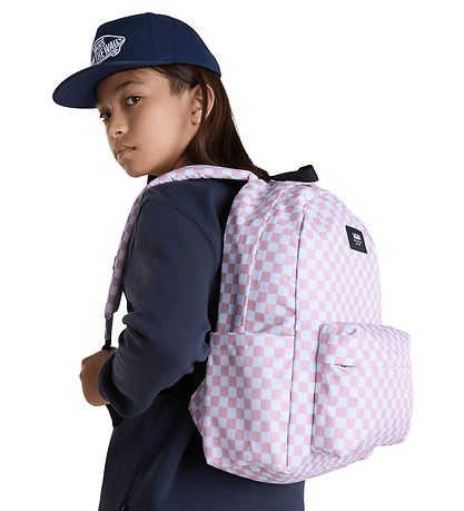 Vans Backpack - Old Skool Grom Check - Coral Blush