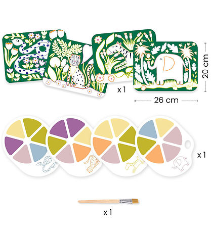 Djeco Colouring Set - Palette Painting - Wild Ones