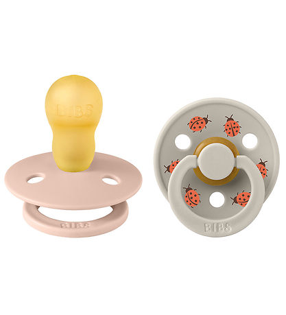 BIBS Colour Pacifiers - Size 3 - 2-Pack - Round - Blush Mix