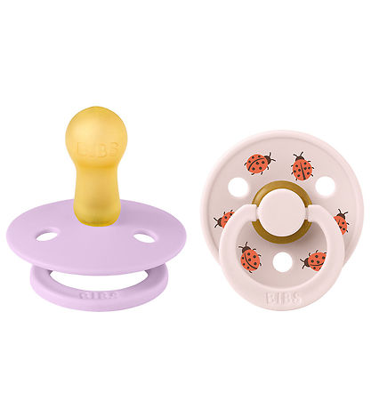 BIBS Colour Pacifiers - Size 2 - 2-Pack - Round - Violet Sky Mix
