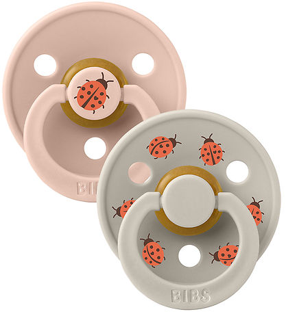 BIBS Colour Pacifiers - Size 2 - 2-Pack - Round - Blush Mix