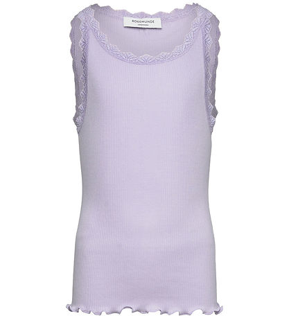 Rosemunde Topp - Rib - Modal/Bomull - Balta - Purple Heather