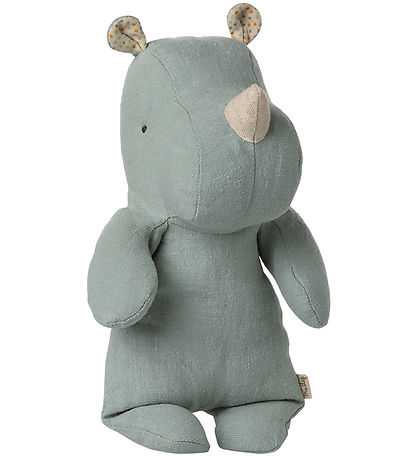 Maileg Soft Toy - Safari Friends - Rhino - Little - Dusty Blue