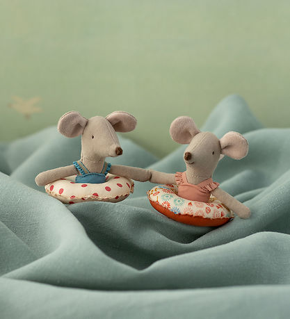 Maileg Mouse - Beach mouse w. Swim Ring - Little sister - Red Do