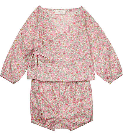 Lalaby Sett - Blússa/Bloomers - Wilma - Bleikt Betsy