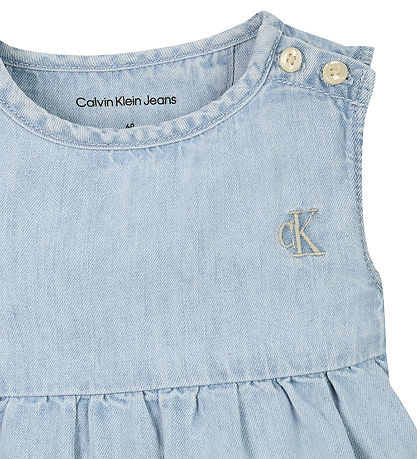 Calvin Klein Kjóll - Gallaefni - Light Serenity Blue
