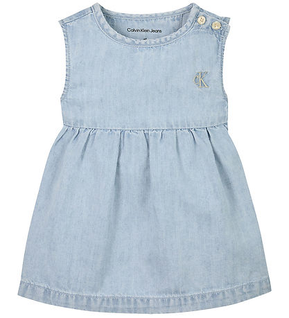 Calvin Klein Kjóll - Gallaefni - Light Serenity Blue