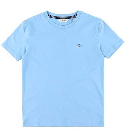 GANT Stuttermabolur - Shield - Dream Blue
