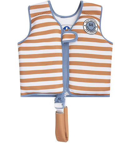 Simma Essentials Simväst - Brown White Striped