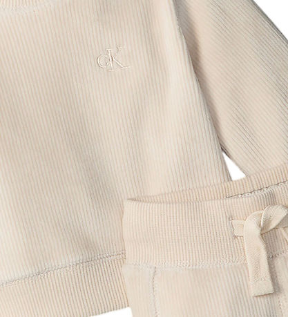 Calvin Klein Gåvoset - Sammet Fleece Set - Vitgrå