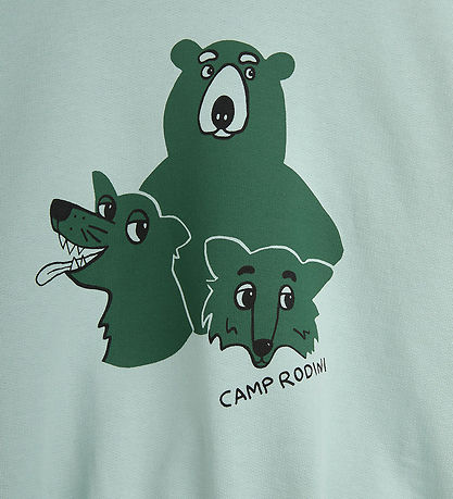 Mini Rodini Peysa - Camp Rodini - Ljósgrænt M. Villidýr