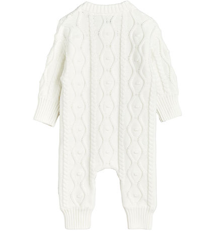 Mini Rodini Samfestingur - Prjónað - Off White M. Panda