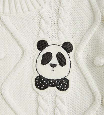 Mini Rodini Blússa - Prjónað - Offwhite M. Panda