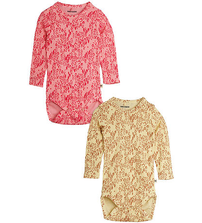 Mini Rodini Body l/ä - 2er-Pack - Leopard - Multi