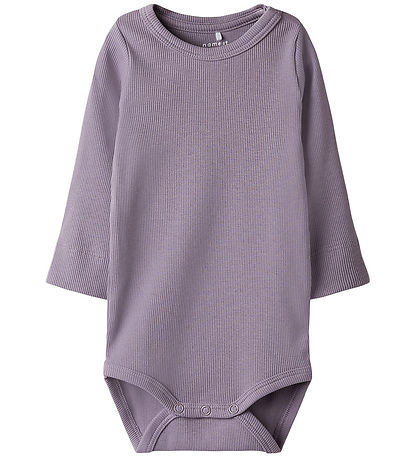 Name It Bodysuit l/s - Rib - NbfHelma - Elderberry
