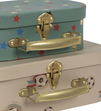 Konges Sløjd Cardboard Suitcase - 2-Pack - Off White/Kick It