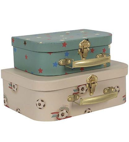 Konges Sløjd Cardboard Suitcase - 2-Pack - Off White/Kick It