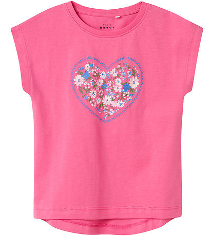 Name It Stuttermabolur - NmfVigea - Carmine Rose/Heart