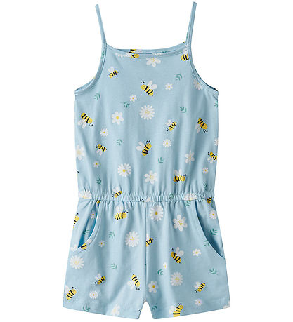 Name It Summer Romper - NmfVigga - Cool Blue/Bubblebee
