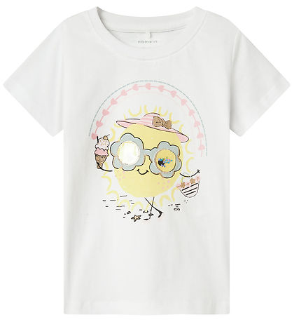Name It Stuttermabolur - NmfJola - Bright White