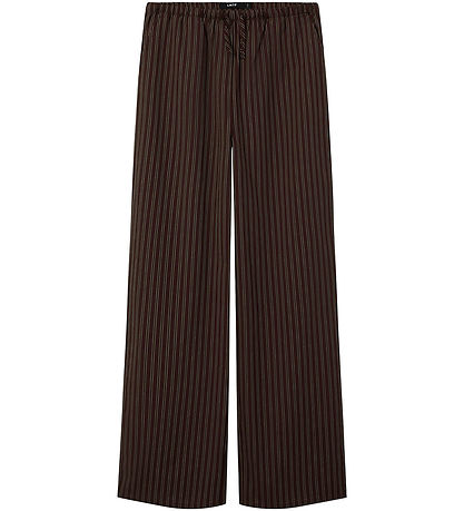 LMTD Trousers - NlfFouise - Chocolate Brown/Stripes