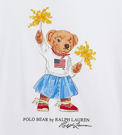 Polo Ralph Lauren Stuttermabolur - Hvítt M. Bangsi