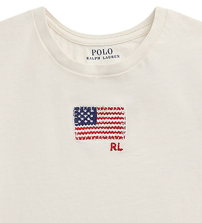 Polo Ralph Lauren T-shirt - White w. Flag
