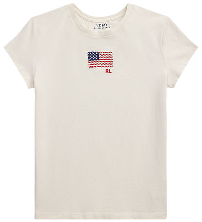 Polo Ralph Lauren T-shirt - White w. Flag
