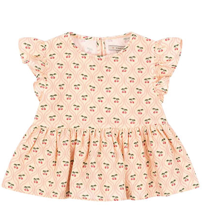 Konges Sløjd Top - Muslin - Coco - Cherry Pink Motif