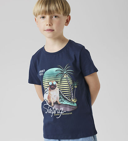 Name It T-shirt - NkmJass - Navy Blazer w. Print