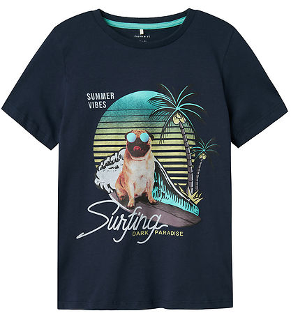 Name It T-shirt - NkmJass - Navy Blazer w. Print
