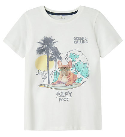 Name It T-shirt - NkmJass - Bright White w. Print