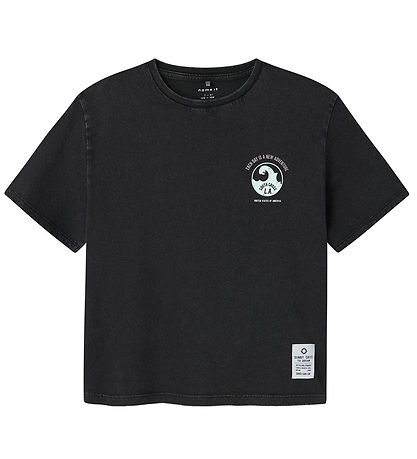 Name It T-shirt - NkmJeano - Black w. Print