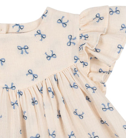 Konges Sløjd Kleid - Musselin - Coco - Bow Blue