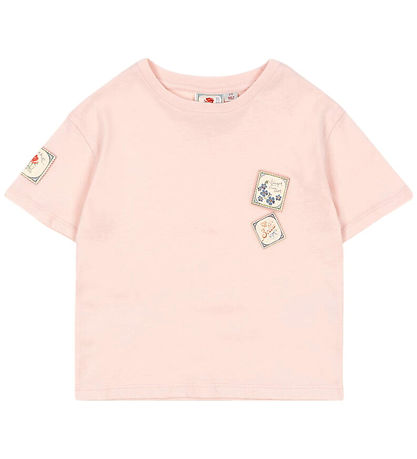 Konges Sløjd x Rosie H-V Stuttermabolur - Chalk Pink