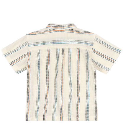 Konges Sløjd Shirt s/s - Vincent - Antique White w. Stripes