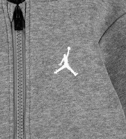 Jordan Sweat Set - Cardigan/Sweatpants - Carbon Heather w. Logo