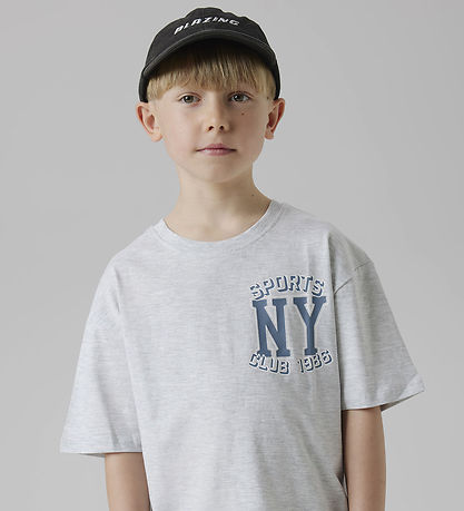 Name It Stuttermabolur - NkmValix - Light Grey Melange/NY Sports