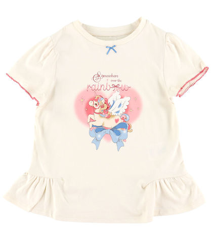 Konges Sløjd Set - T-shirt/Shorts - Famo Frill - Ecru
