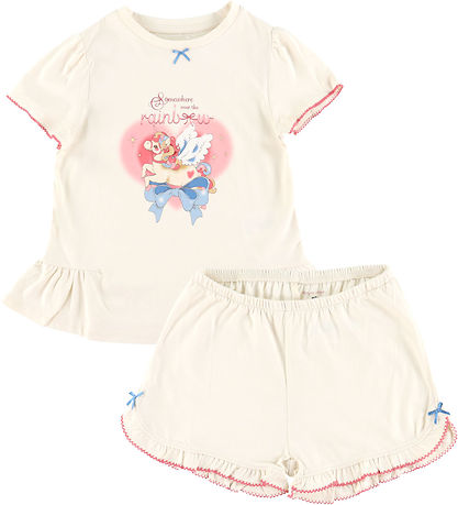 Konges Sløjd Set - T-shirt/Shorts - Famo Frill - Ecru