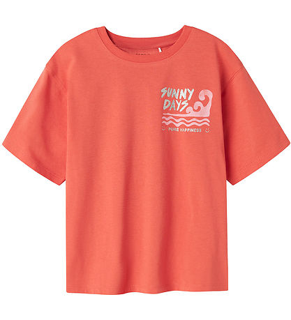 Name It Stuttermabolur - NkfJely - Kryddað Coral