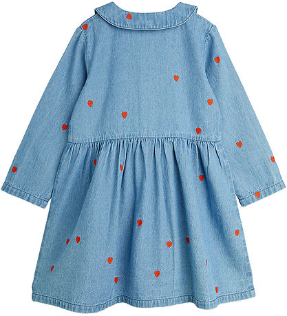 Mini Rodini Dress - Denim - Blue w. Hearts
