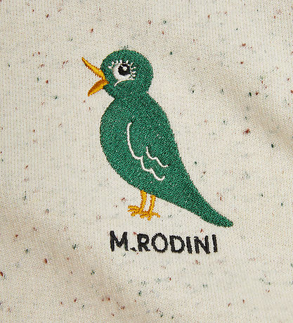 Mini Rodini Sweatshirt - Cream Melange w. Bird