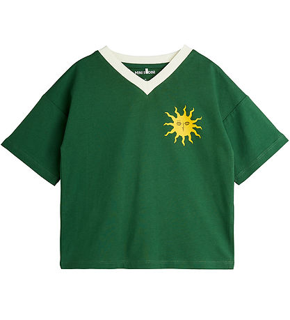 Mini Rodini Stuttermabolur - Grænt M. Sun
