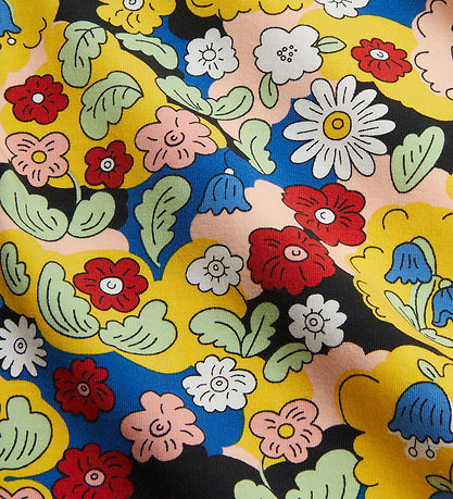 Mini Rodini T-shirt - Yellow w. Flowers