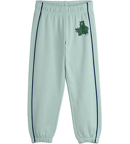 Mini Rodini Joggingbuxur - Ljósgrænt M. Villidýr
