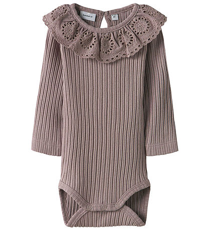 Name It Bodysuit l/s - Rib - NbfJohanne - Purple Dove