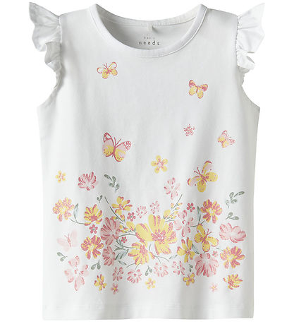 Name It Topp - NmfVayana - Bright White/Yellow Flower