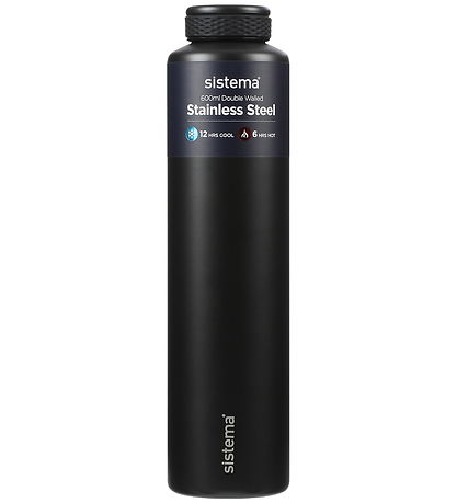 Sistema Hitabrúsi - Ryðfrítt stál Steel - 600 ml - Svart